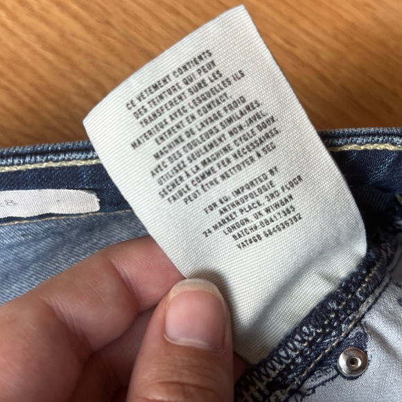 Anthropologie Pilcro and the Letterpress Stet Mid Rise Split Hem Jeans Sz 28 - Picture 14 of 16